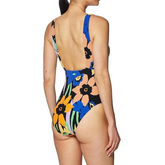 NWT ROXY Women's Color Jam Cutout One Piece Swimsuit Sizes S-M $110 LLL310 - Picture 2 of 3